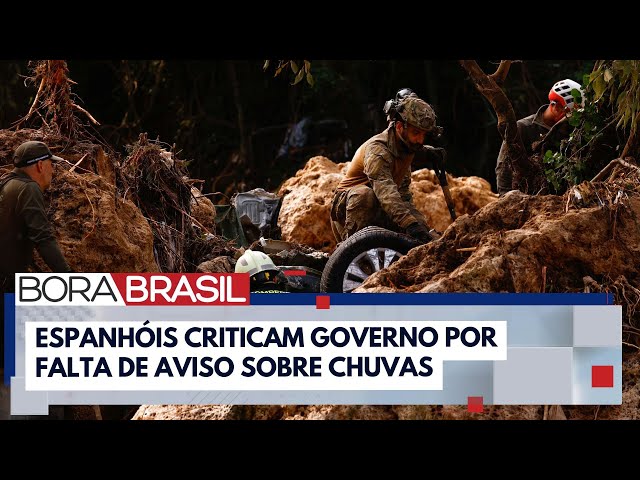 ⁣Espanhóis criticam governo por falta de aviso sobre chuvas torrenciais | Bora Brasil