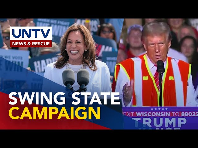 ⁣Trump at Harris, kapwa nangampanya sa Wisconsin, USA