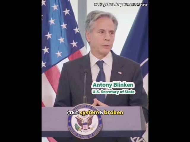 ⁣U.S. "system is broken," says Blinken