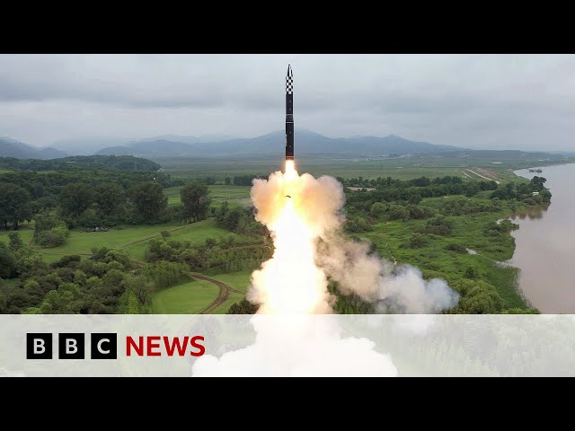 ⁣North Korea fires banned missile in longest flight yet | BBC News