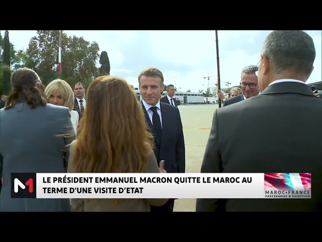 ⁣Le Président français Emmanuel Macron quitte le Maroc au terme d'une visite d’Etat de trois jou