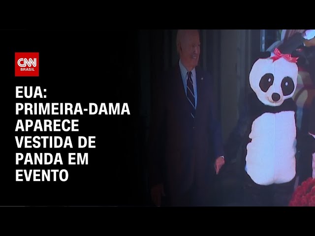 ⁣EUA: primeira-dama aparece vestida de panda em evento | LIVE CNN