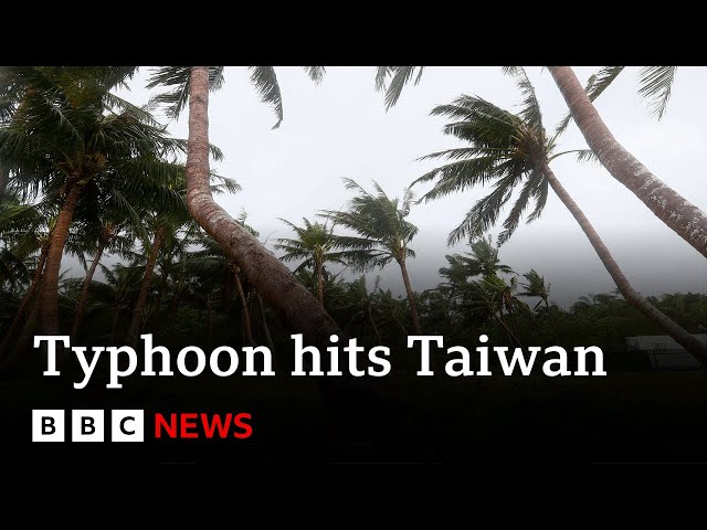 ⁣Taiwan hit by super typhoon Kong-rey | BBC News