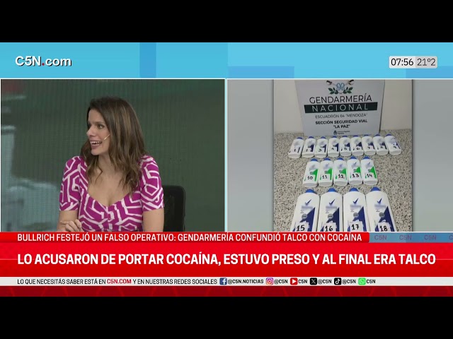 ⁣BULLRICH FESTEJÓ un FALSO OPERATIVO: GENDARMERÍA CONFUNDIÓ TALCO con COCAÍNA