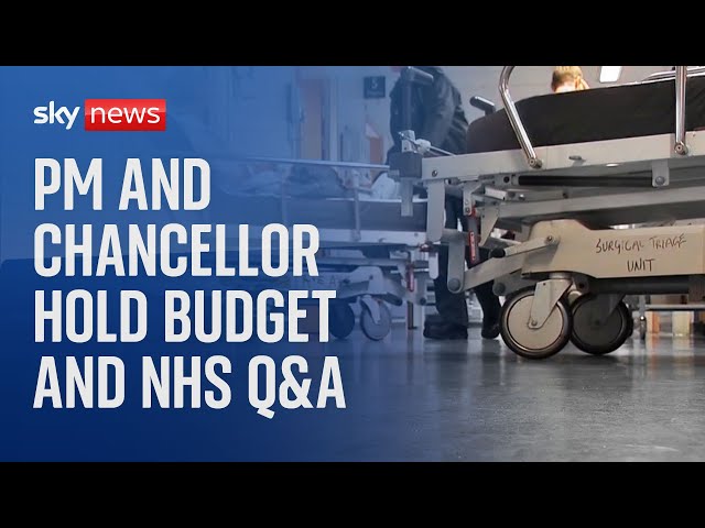 ⁣Watch live: The Prime Minister and Chancellor host a Q&A on the budget and the NHS