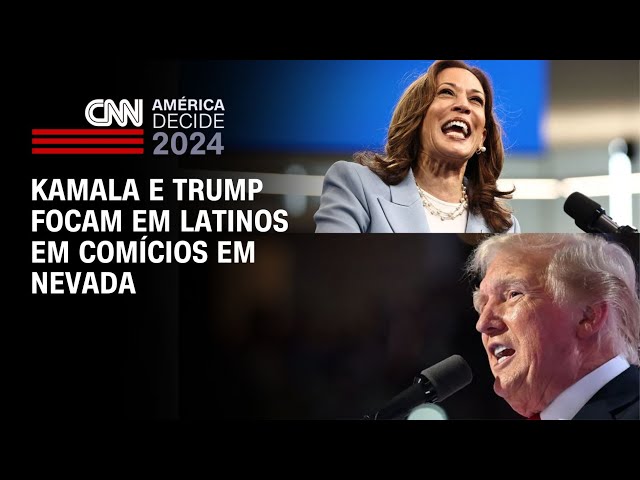 ⁣Kamala e Trump focam em latinos em comícios em Nevada | LIVE CNN