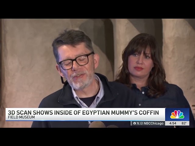 ⁣3D scan offers look inside mummy's coffin at Field Museum