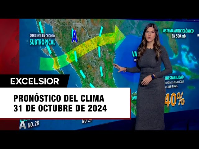 ⁣Clima para hoy 31 de octubre de 2024