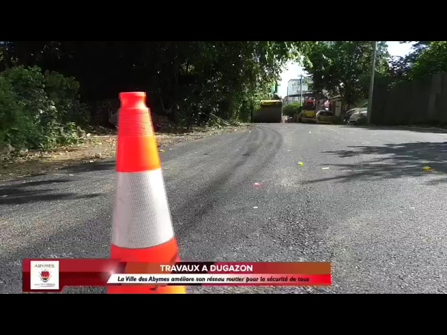 ⁣Abymes, Travaux de réfection de chaussée à Dugazon.