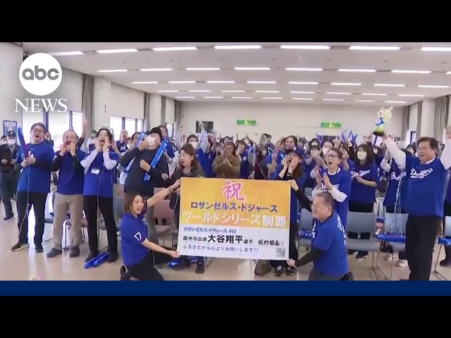 ⁣LA Dodgers star Shohei Ohtani's hometown celebrates World Series win