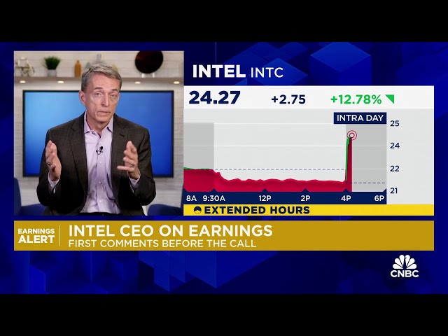 ⁣We got a lot done this quarter, says Intel CEO Pat Gelsinger