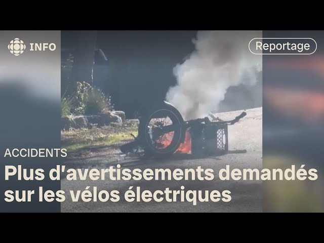 ⁣La batterie d’un vélo électrique prend feu