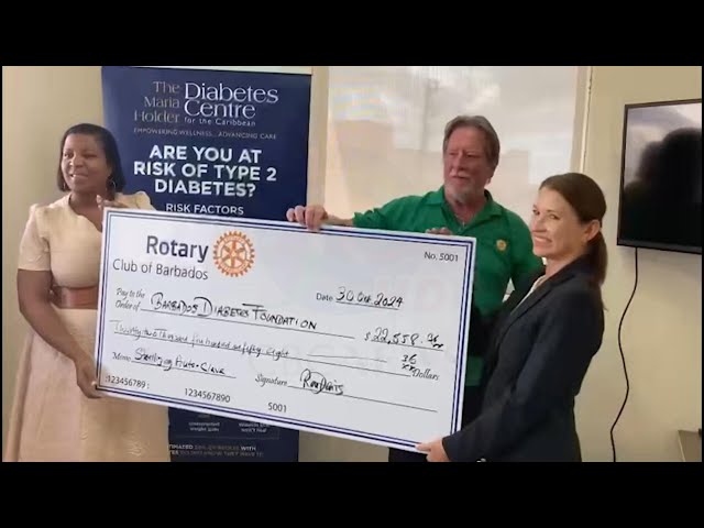 ⁣B'dos Diabetes Foundation receives monetary donation