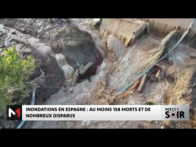 ⁣Inondations en Espagne : au moins 158 morts et plusieurs disparus