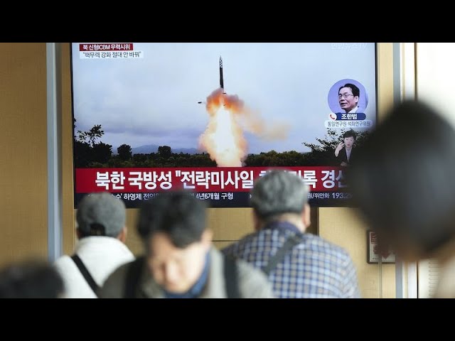 ⁣North Korea test fires intercontinental missile with longest flight time on record