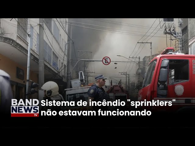 ⁣Sistema de incêndio não funcionou, diz bombeiros de SP | BandNewsTV