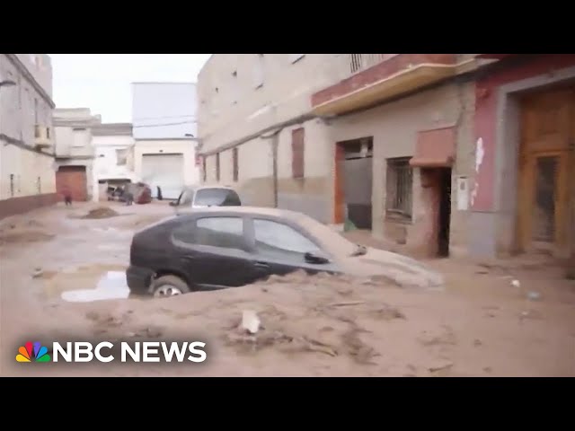 ⁣Rivers of mud in Valencia region as Spain experiences deadly flash flooding