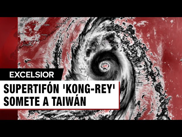 ⁣Supertifón 'Kong-rey' somete a Taiwán a intensas lluvias