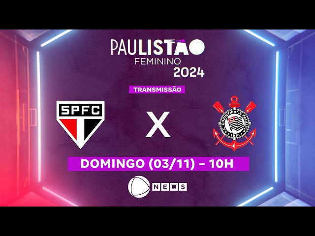 ⁣Paulistão Feminino: São Paulo x Corinthians - AO VIVO NA RECORD NEWS | DOMINGO (03/11) - 10H