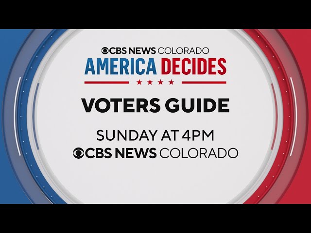 ⁣Watch CBS News Colorado's Voters Guide on Sunday