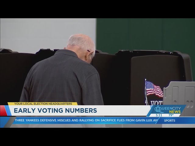 ⁣WNC in-person early voting up from 2020; total voter turnout down