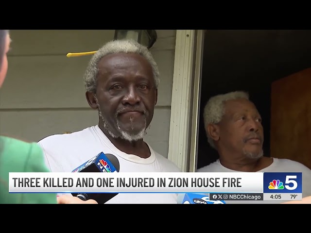 ⁣Massive house fire leaves 3 dead, 1 injured in Zion