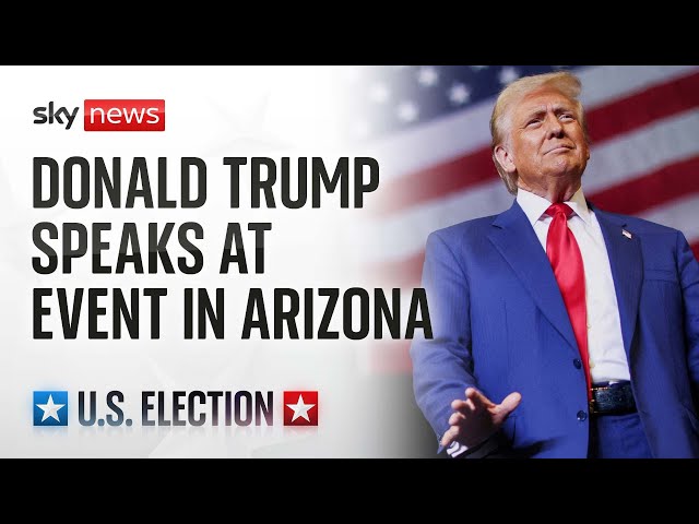 ⁣Watch live: Trump speaks at an event in Arizona with Tucker Carlson and Robert F. Kennedy Jr