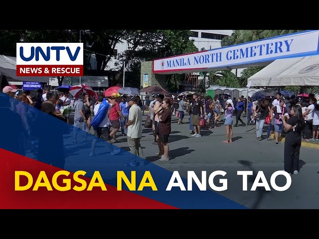 ⁣Mga taong dumagsa sa Manila North Cemetery, pumalo na sa halos 500K