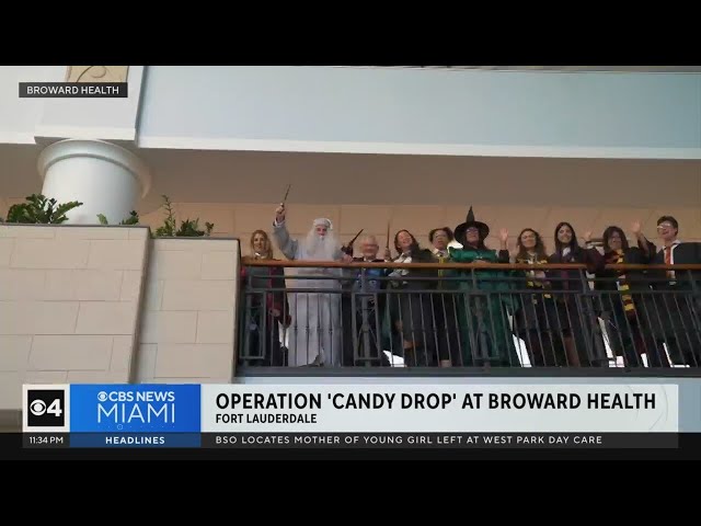 ⁣"Operation: Candy Drop" brings Halloween to young patients at Broward Health