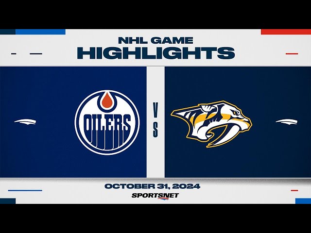 ⁣NHL Highlights | Oilers vs. Predators - October 31, 2024