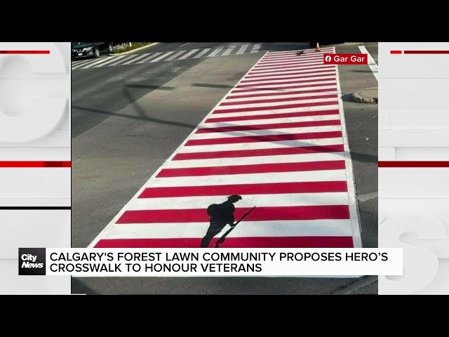 ⁣'Hero's Crosswalk' proposed in Calgary's Forest Lawn to honour veterans