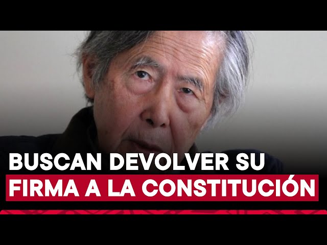 ⁣Presentan proyecto de ley para restituir firma de Alberto Fujimori en la Constitución de 1993