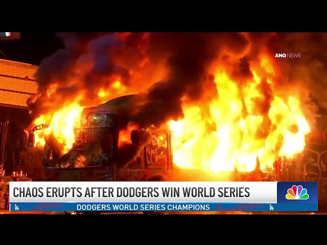 ⁣Dodgers' World Series victory causes chaos in Los Angeles