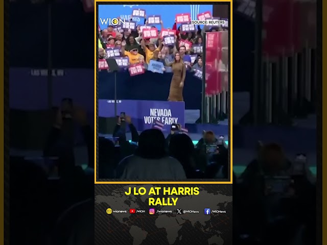 ⁣American Singer Jennifer Lopez Gets Emotional at Kamala Harris Rally | WION Shorts