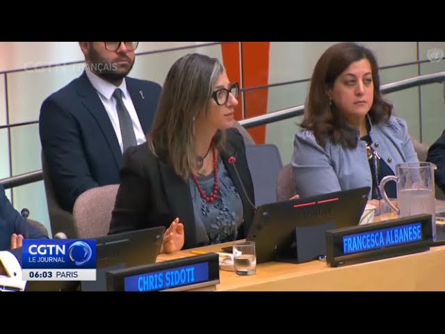 ⁣Francesca Albanese demande la suspension d'Israël de l'ONU