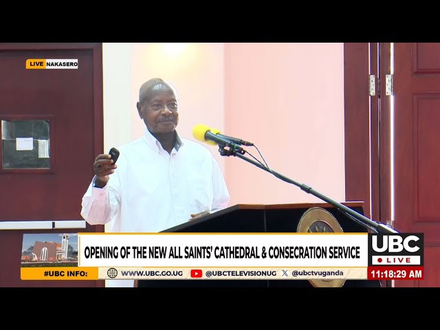 ⁣MUSEVENI CONTRIBUTES UGX 1 BN TO ALL SAINTS CATHEDRAL & GIFTS ARCHBISHOP KAZIMBA WITH BRAND NEW 