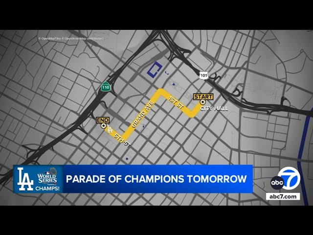 ⁣Dodgers World Series parade: Details on route, timing and event afterward