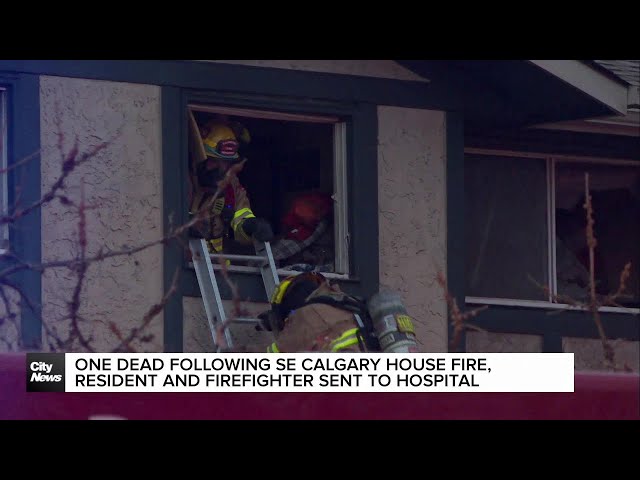 ⁣One dead, resident and firefighter sent to hospital following SE Calgary house fire