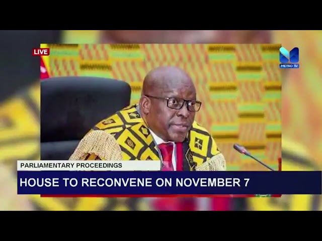 ⁣House to reconvene on November 7