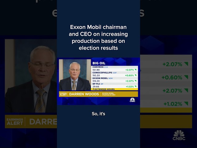 ⁣Exxon Mobil chairman and CEO on increasing production based on election results