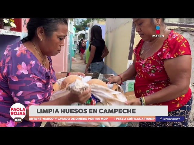 ⁣Así es la tradicional limpieza de huesos en la comunidad de Pomuch, Campeche