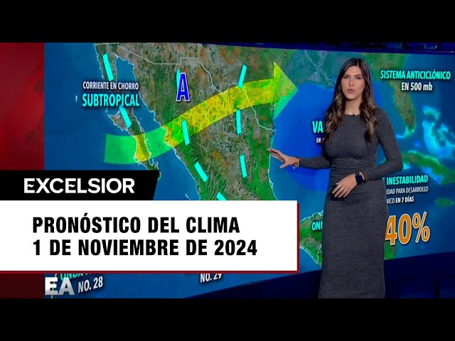 ⁣Clima para hoy 1 de noviembre de 2024