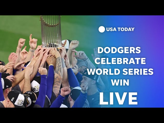 ⁣Watch live: LA Dodgers celebrate World Series Win