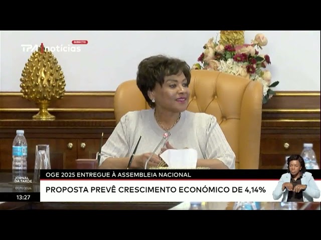 ⁣OGE 2025  - Entregue à Assembleia Nacional  proposta prevê crescimento económico de 4,14%