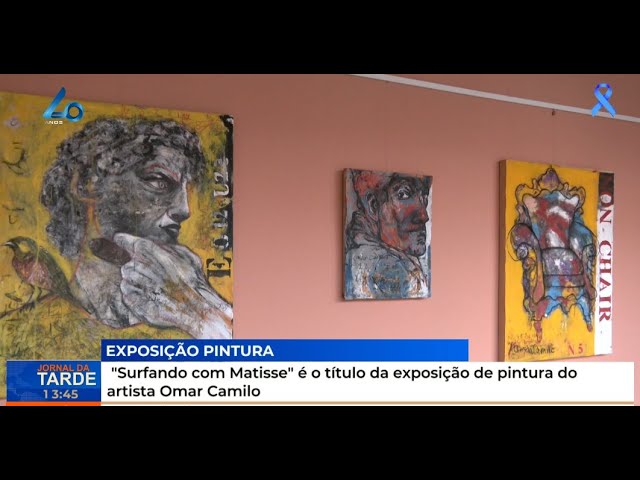 ⁣"Surfando com Matisse" é o título da exposição de pintura do artista Omar Camilo