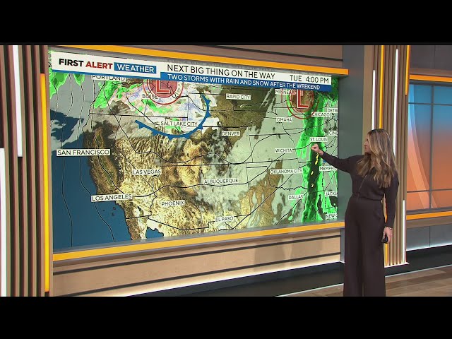 ⁣Dry across Colorado Friday and Saturday, but more rain and snow chances move in next week