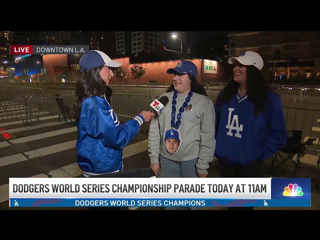 ⁣Fans drive from Sacramento to see Dodgers parade