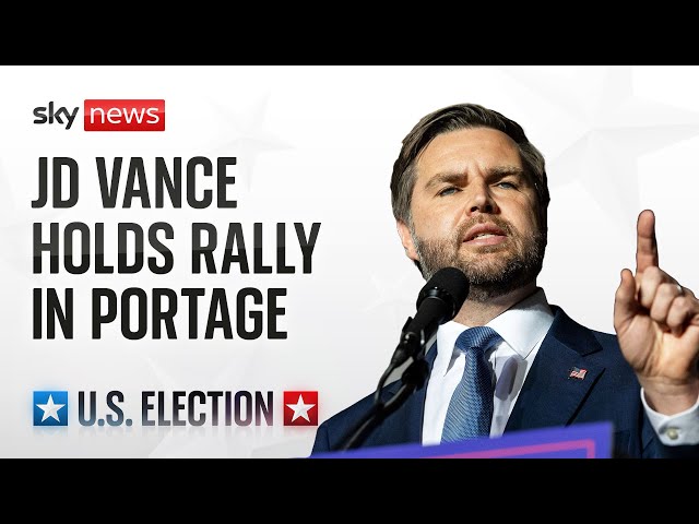 ⁣Watch live: JD Vance holds a campaign rally in Michigan