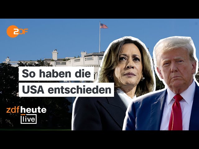 ⁣Aktuelle Hochrechnungen und Analysen zur US-Wahl | ZDFheute live