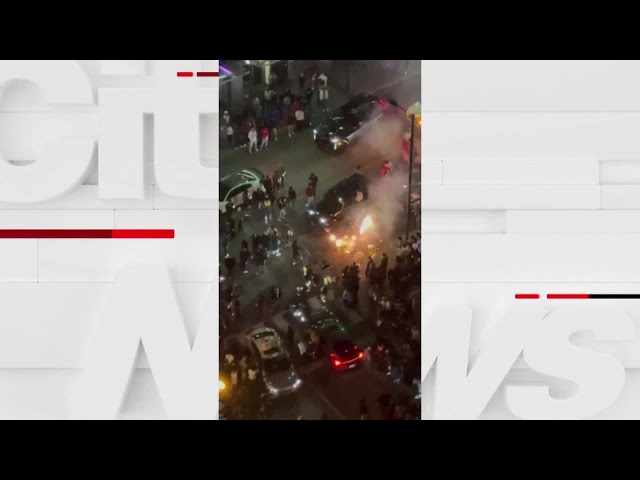 ⁣Video shows chaotic scene at Yonge and Dundas on Halloween